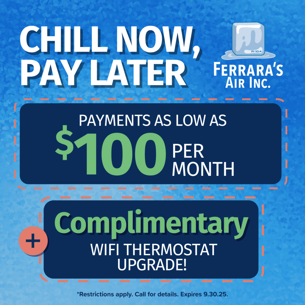 payments as low as $100 per month PLUS a complimentary thermostat upgrade!